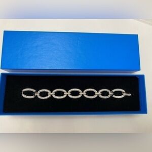 Victoria Wieck Sterling Silver Rhodium Plated Pave Crystal Bracelet